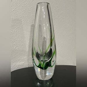 Elegant Green Glass Vase